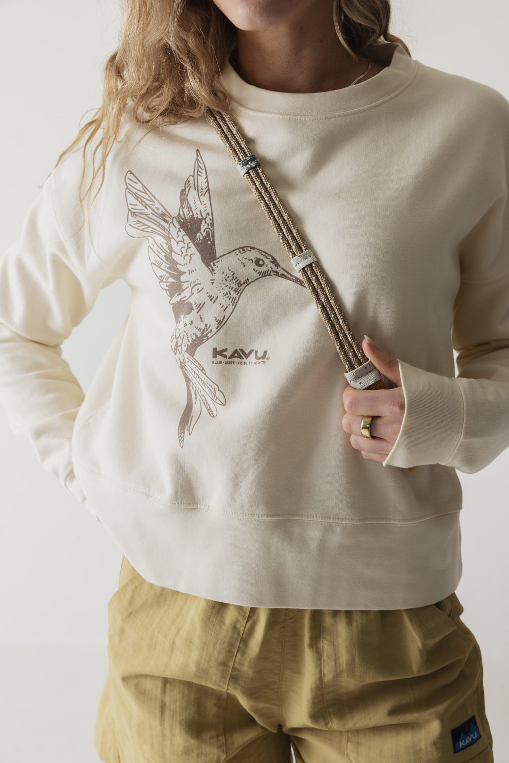 Hummingbird Crew Crop Sweatshirt