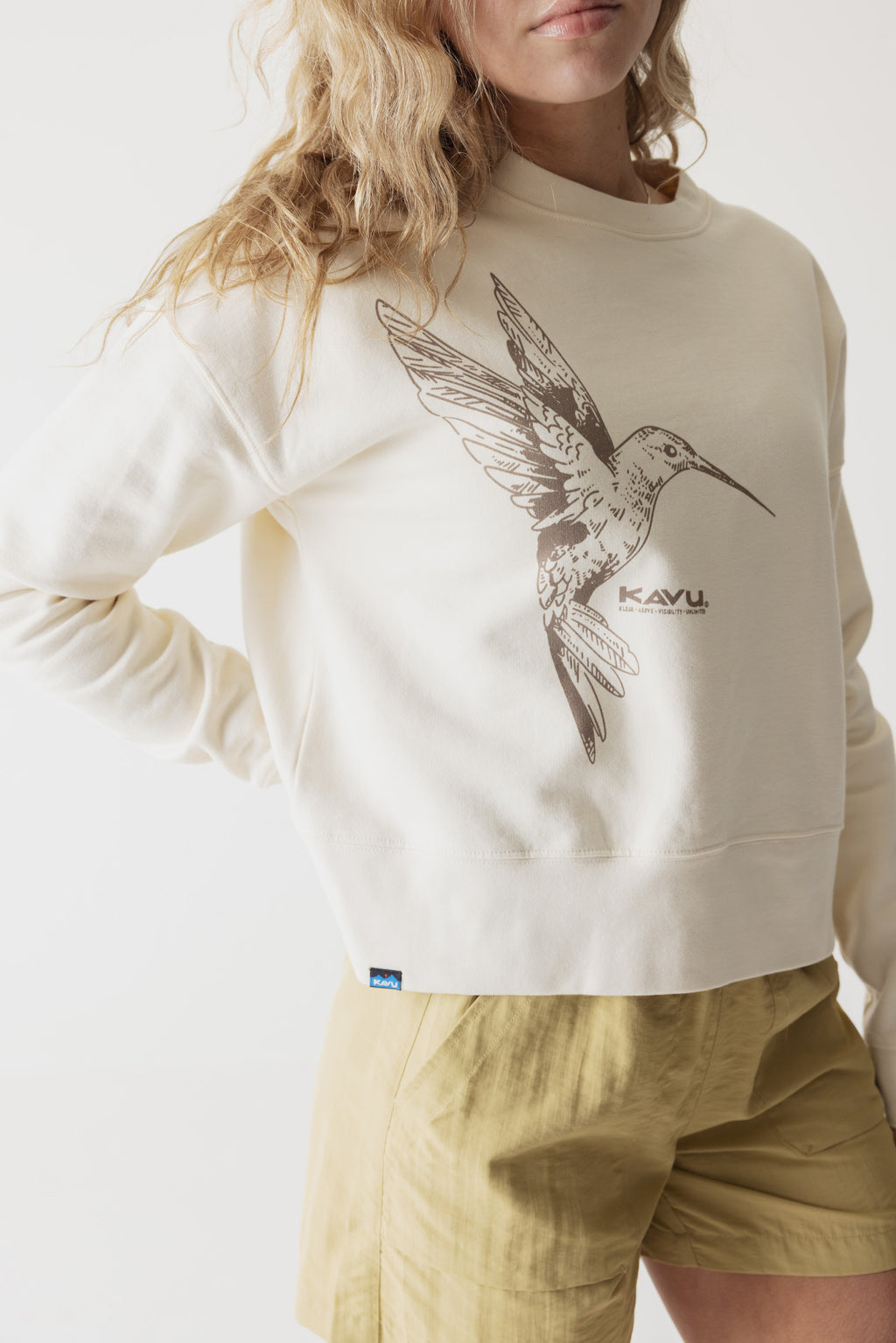 Hummingbird Crew Crop Sweatshirt
