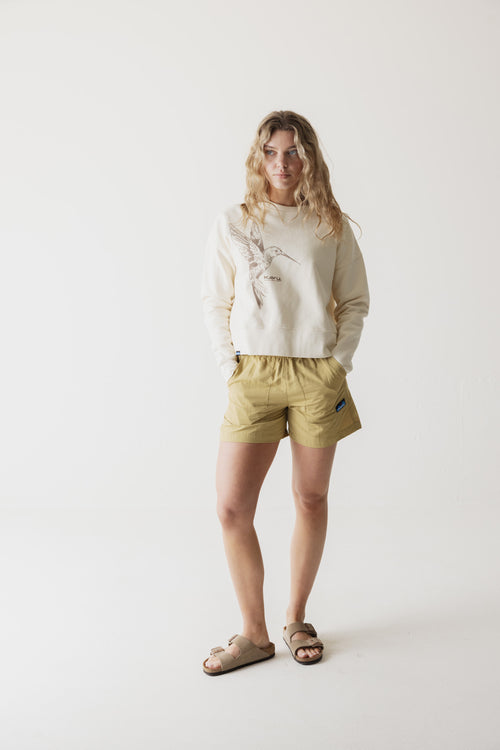 Hummingbird Crew Crop Sweatshirt