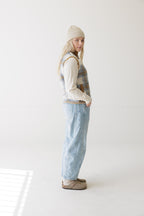 Ozette Horizon Plaid Zip-up Fleece Vest
