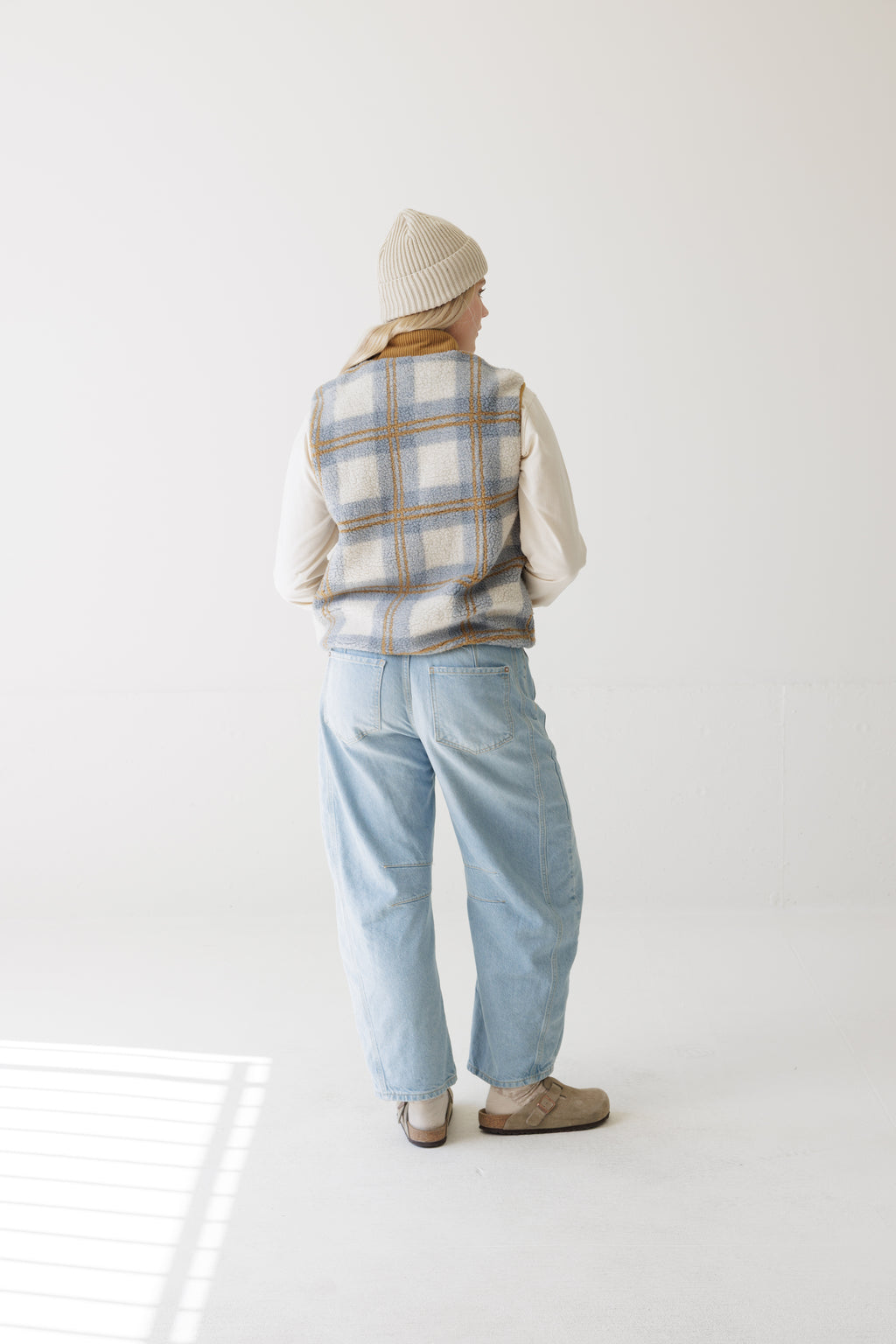 Ozette Horizon Plaid Zip-up Fleece Vest