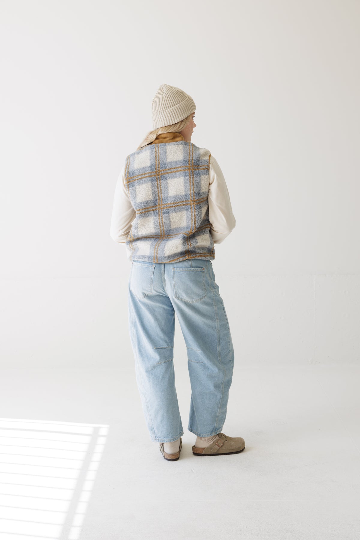 Ozette Horizon Plaid Zip-up Fleece Vest