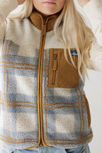Ozette Horizon Plaid Zip-up Fleece Vest