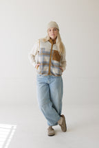 Ozette Horizon Plaid Zip-up Fleece Vest