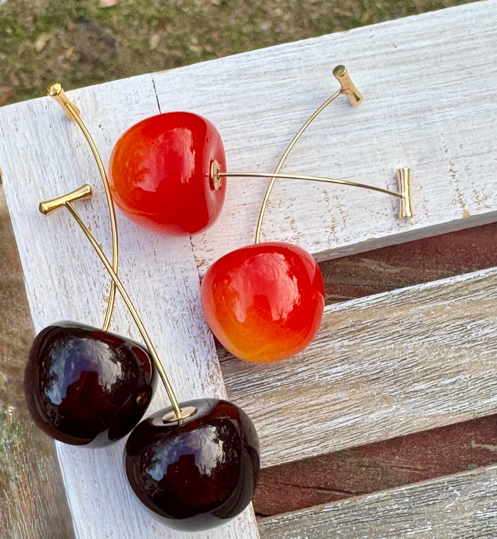 Cherry Drop Earrings