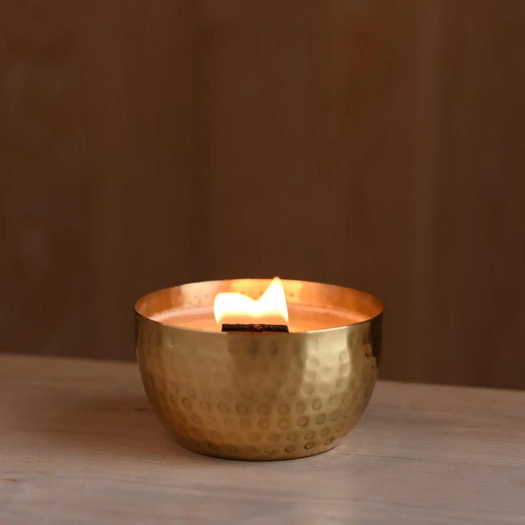 Juniper & Balsam Fir-Solid Brass 14oz Pure Soy Candle