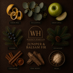 Juniper & Balsam Fir-Solid Brass 14oz Pure Soy Candle