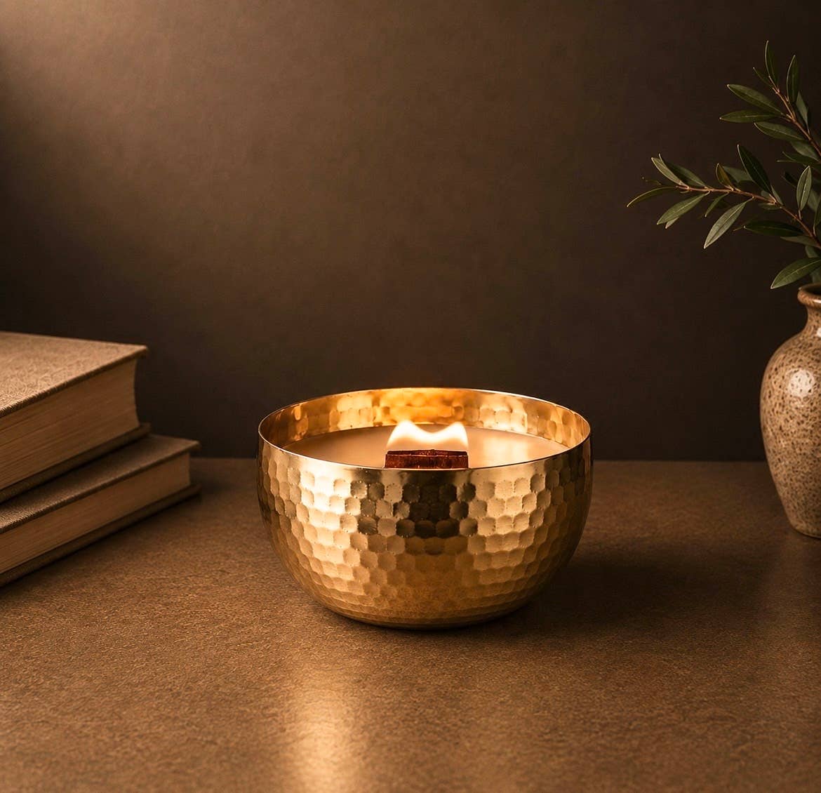 Juniper & Balsam Fir-Solid Brass 14oz Pure Soy Candle