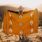 Handwoven Throw Blanket | Peace | Recycled
