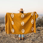 Handwoven Throw Blanket | Peace | Recycled