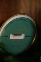 Juniper & Balsam Fir-Solid Brass 14oz Pure Soy Candle