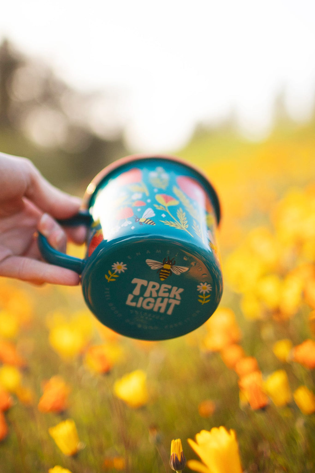 Garden Buzz Enamel Mug 16oz
