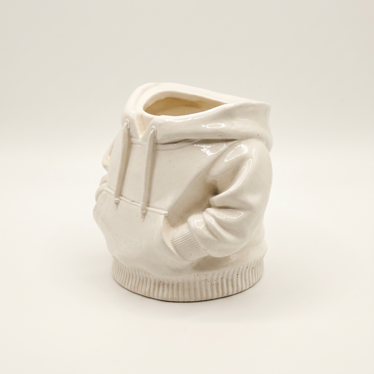 Hoodie Planter, Gypsum White 4"