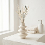 Stacked Bubble 3-Tier Vase, Gypsum White 5"