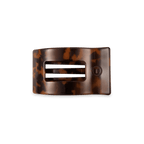 Tortoise Small Flat Rectangle Hair Clip