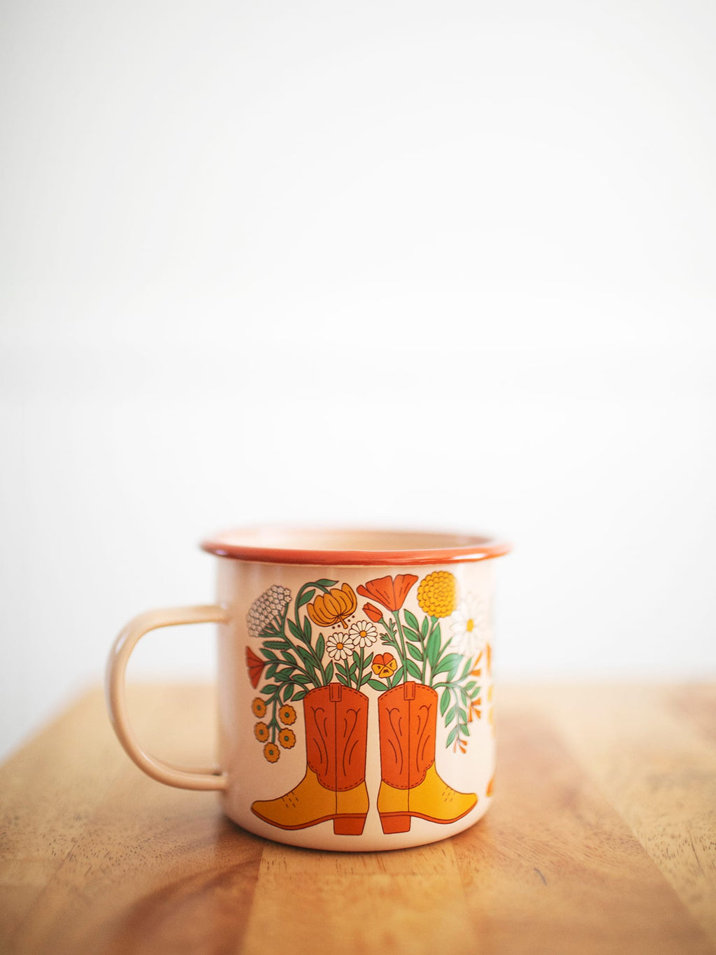 Western Bloom Enamel Mug 16oz